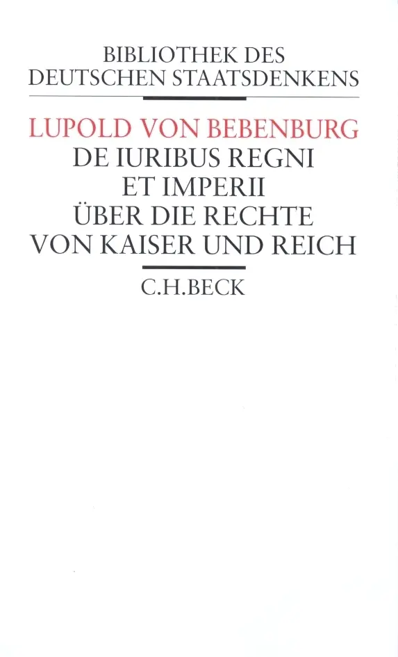 Cover: 9783406534492 | Über die Rechte von Kaiser und Reich. De iuribus regni et imperii