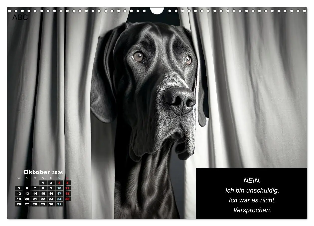 Bild: 9783457404492 | Der humoristische Dogge Kalender (Wandkalender 2026 DIN A3 quer),...