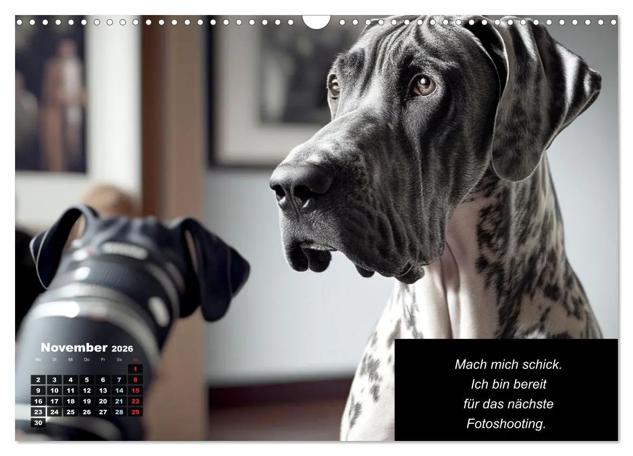 Bild: 9783457404492 | Der humoristische Dogge Kalender (Wandkalender 2026 DIN A3 quer),...