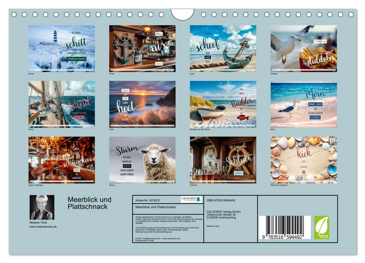 Bild: 9783516594492 | Meerblick und Plattschnack (Wandkalender 2026 DIN A4 quer),...