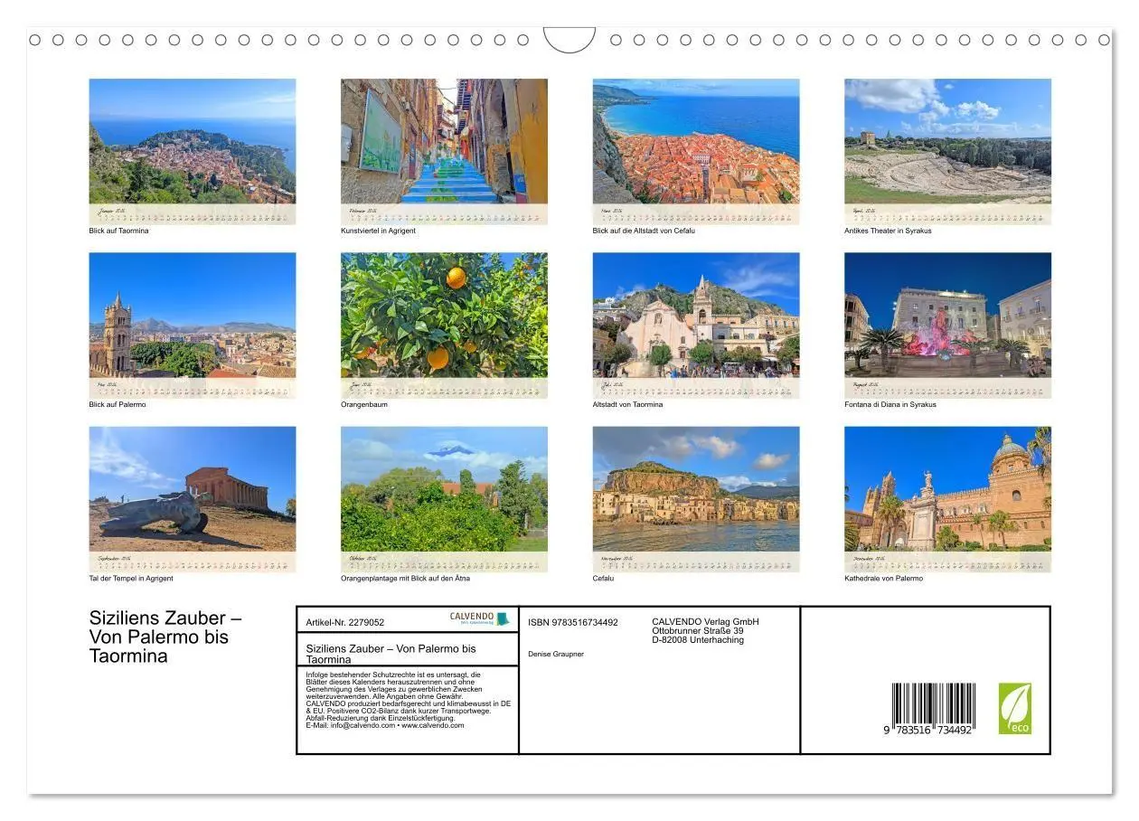Bild: 9783516734492 | Siziliens Zauber - Von Palermo bis Taormina (Wandkalender 2026 DIN...