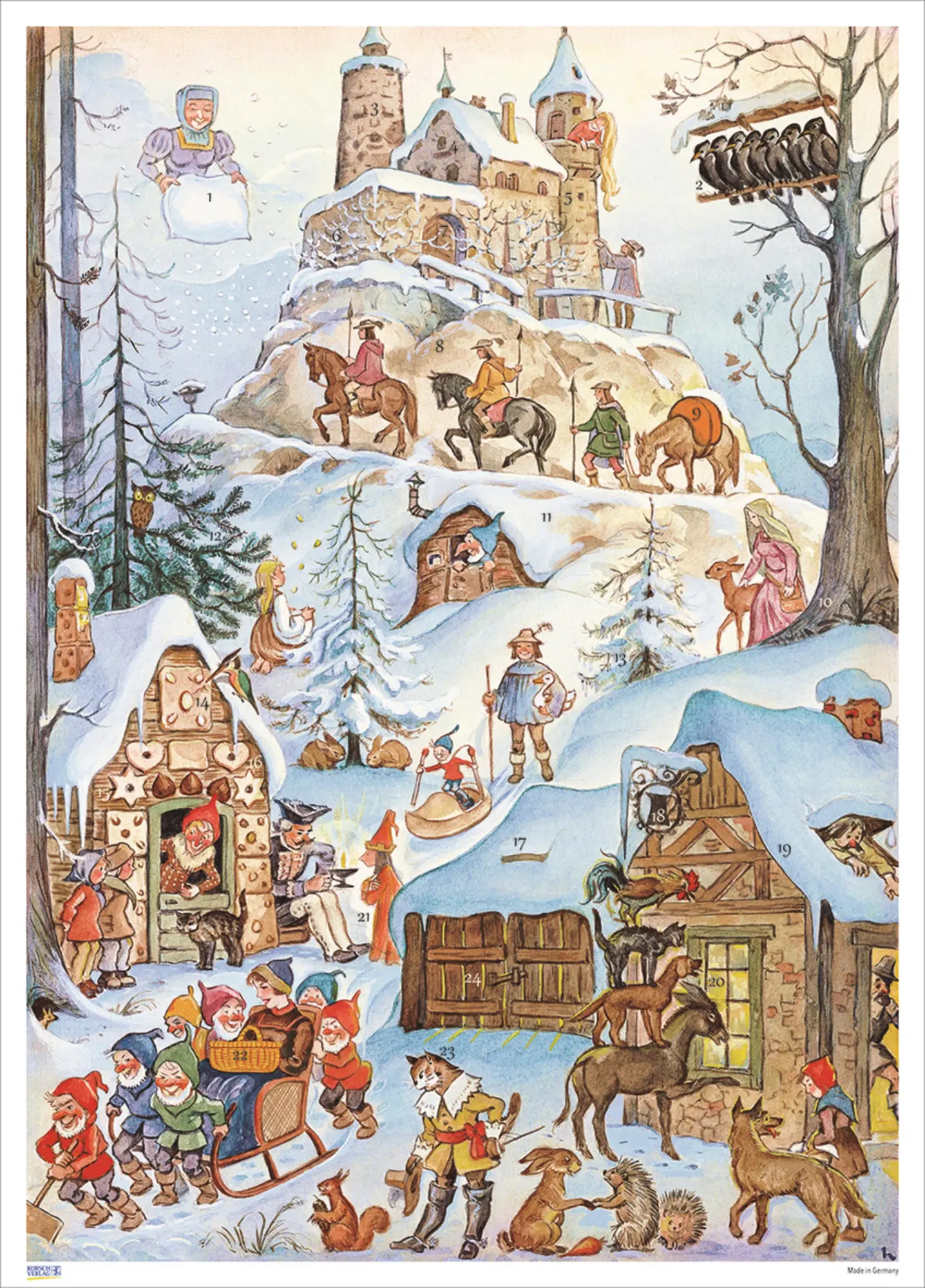 Cover: 9783731874492 | Adventskalender "Märchenburg" | Verlag Korsch | Kalender | 1 S.