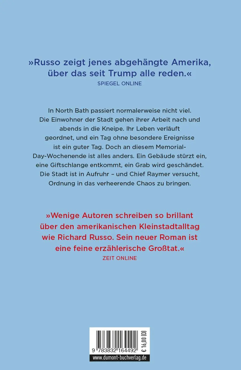 Rückseite: 9783832164492 | Ein Mann der Tat | Richard Russo | Taschenbuch | DuMont Taschenbücher