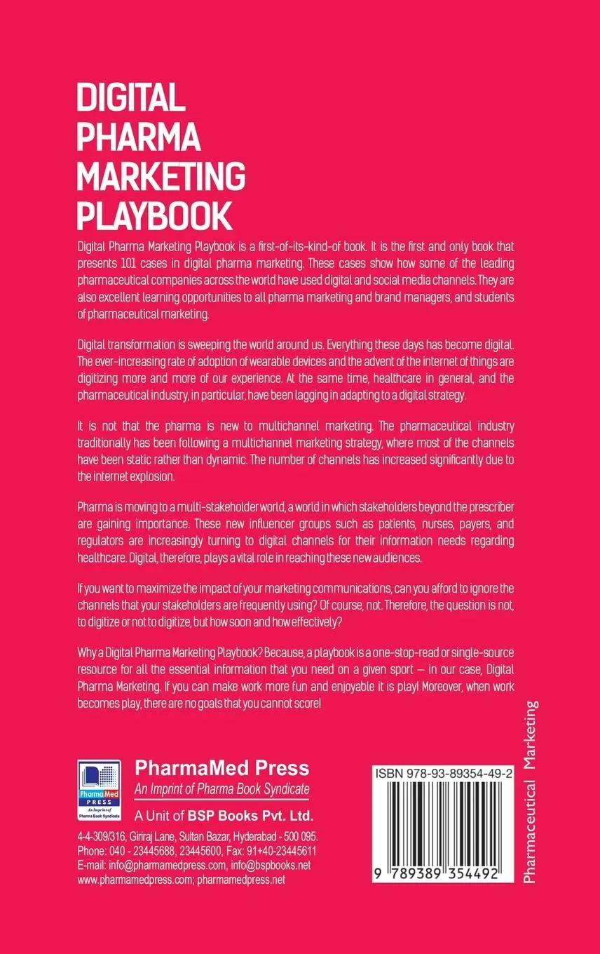 Rückseite: 9789389354492 | Digital Pharma Marketing Playbook | Subba Rao Chaganti | Buch | 2019