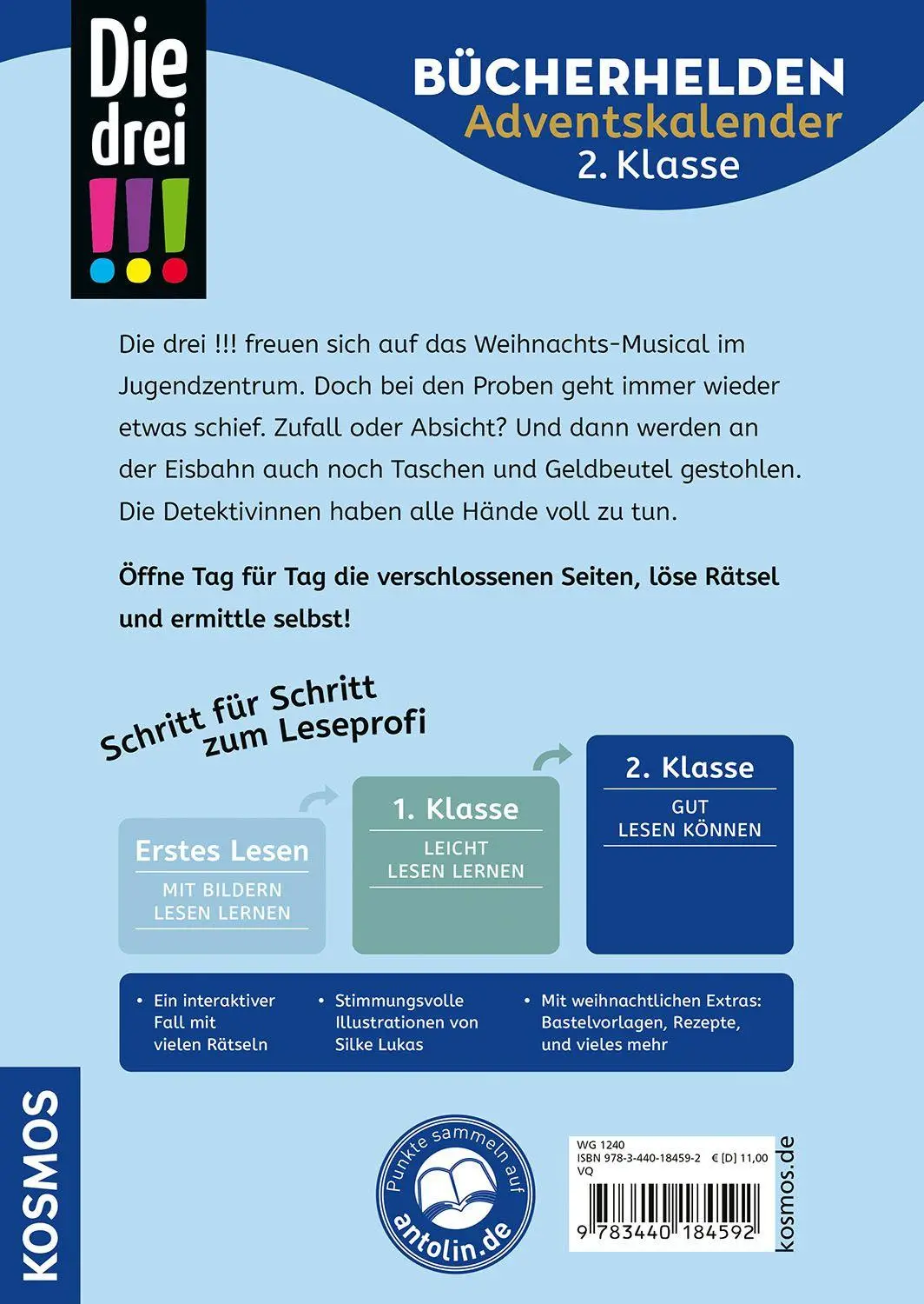 Bild: 9783440184592 | Die drei !!!, Bücherhelden 2. Klasse, Adventskalender, Diebe im...