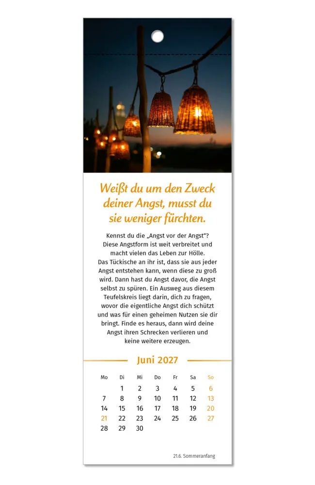 Bild: 9783910294592 | Der Lebensfreude-Lesezeichenkalender 2027 | Doris Wolf (u. a.) | 13 S.