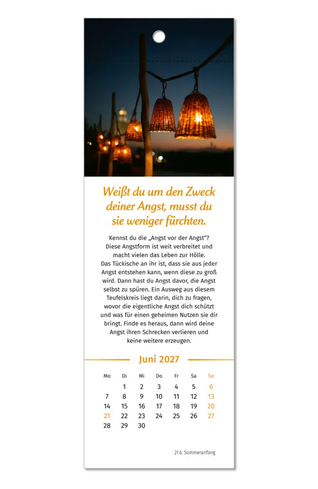 Bild: 9783910294592 | Der Lebensfreude-Lesezeichenkalender 2027 | Doris Wolf (u. a.) | 13 S.