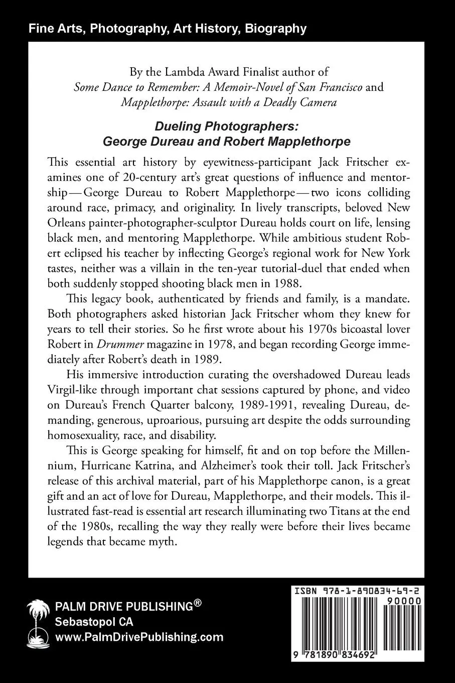 Rückseite: 9781890834692 | Dueling Photographers | George Dureau and Robert Mapplethorpe | Buch