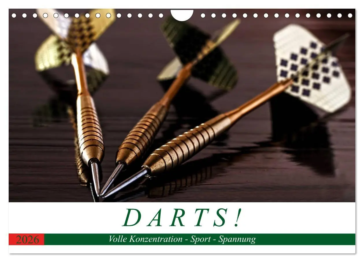 Cover: 9783457934692 | Darts. Konzentration - Sport - Spannung (Wandkalender 2026 DIN A4...