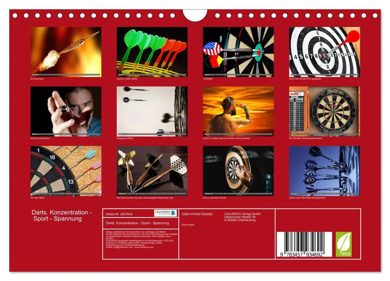Bild: 9783457934692 | Darts. Konzentration - Sport - Spannung (Wandkalender 2026 DIN A4...