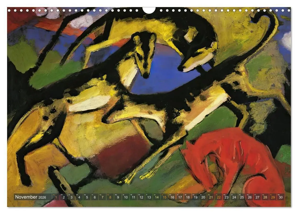 Bild: 9783516714692 | Expressionistische Tierwelten (Wandkalender 2026 DIN A3 quer),...