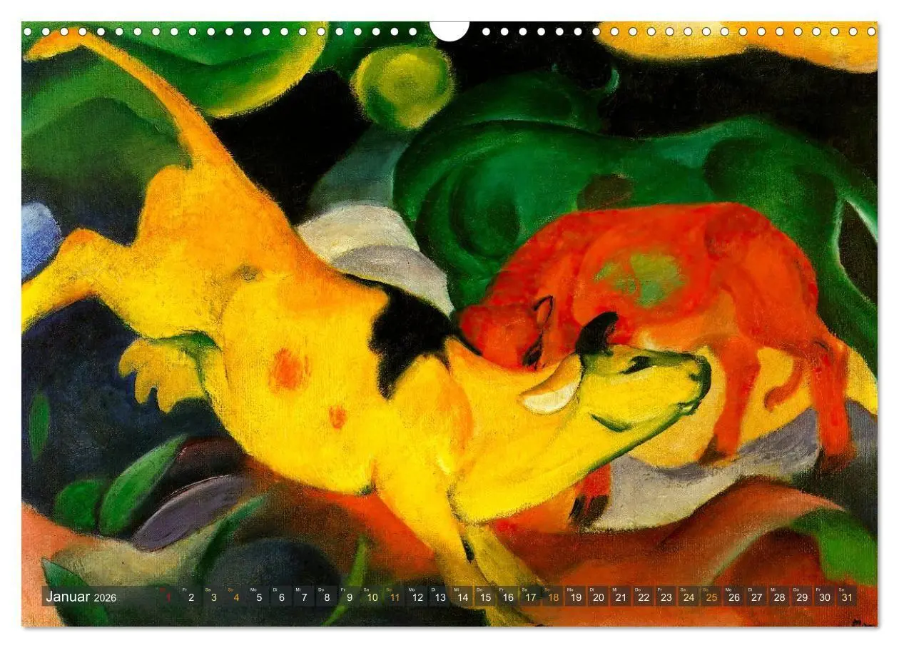 Bild: 9783516714692 | Expressionistische Tierwelten (Wandkalender 2026 DIN A3 quer),...