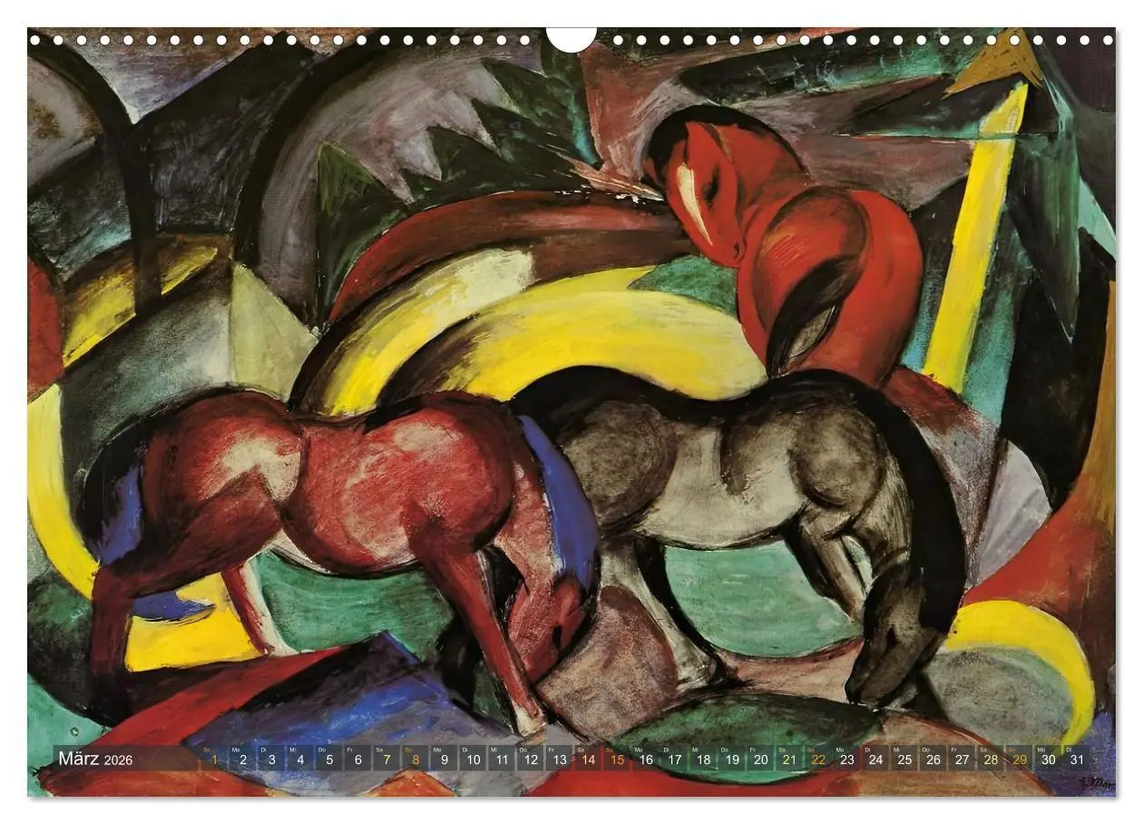 Bild: 9783516714692 | Expressionistische Tierwelten (Wandkalender 2026 DIN A3 quer),...