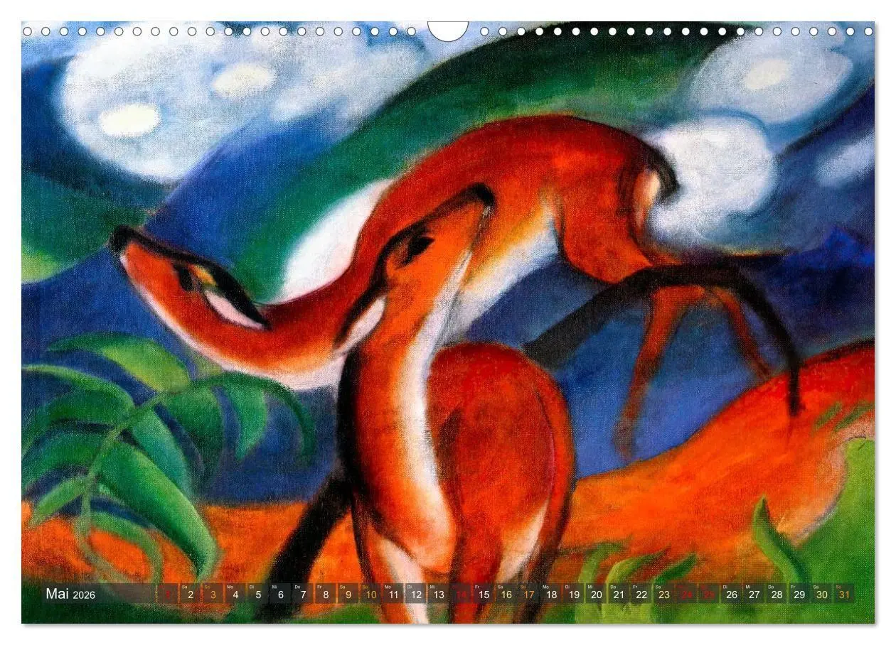 Bild: 9783516714692 | Expressionistische Tierwelten (Wandkalender 2026 DIN A3 quer),...
