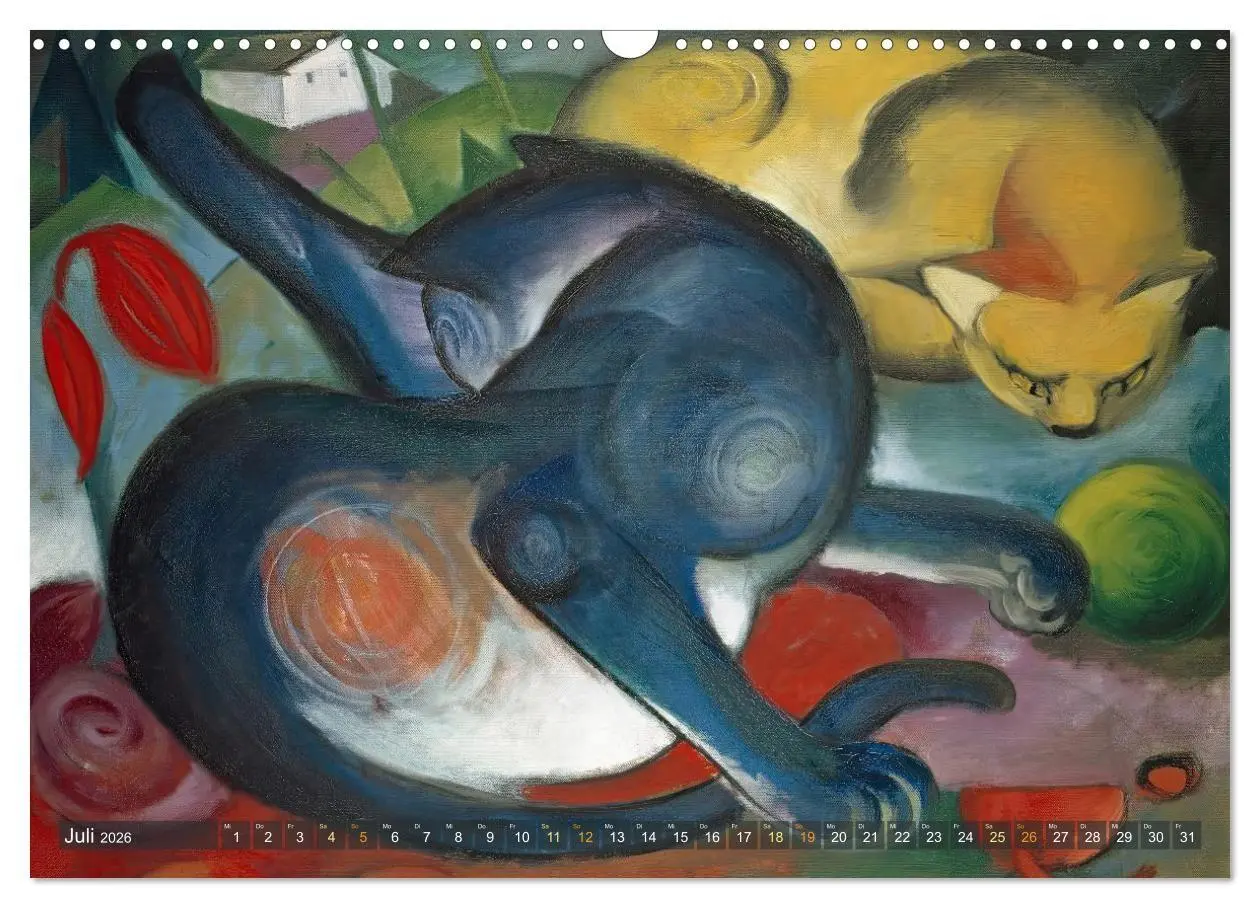 Bild: 9783516714692 | Expressionistische Tierwelten (Wandkalender 2026 DIN A3 quer),...