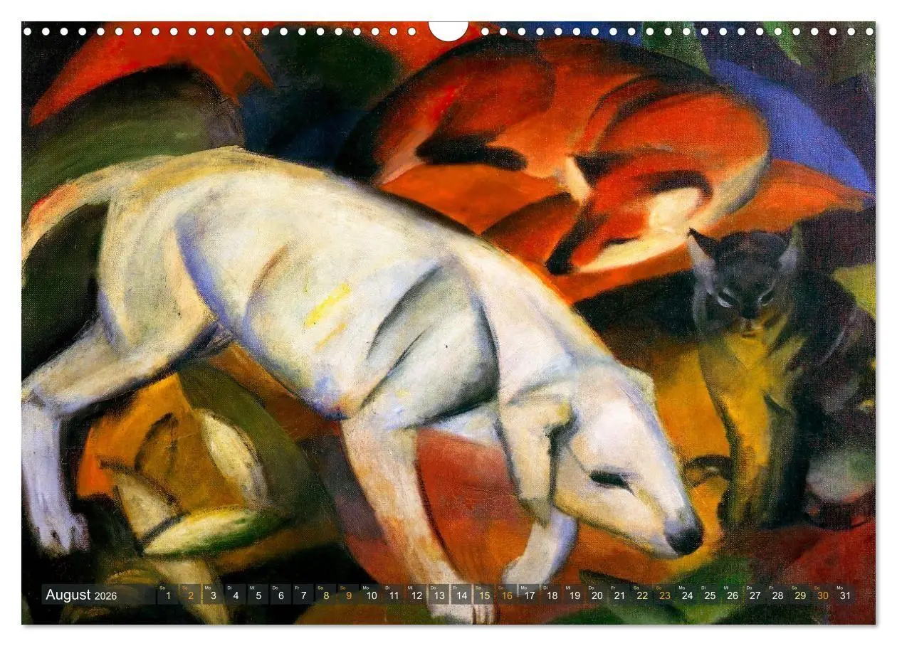 Bild: 9783516714692 | Expressionistische Tierwelten (Wandkalender 2026 DIN A3 quer),...