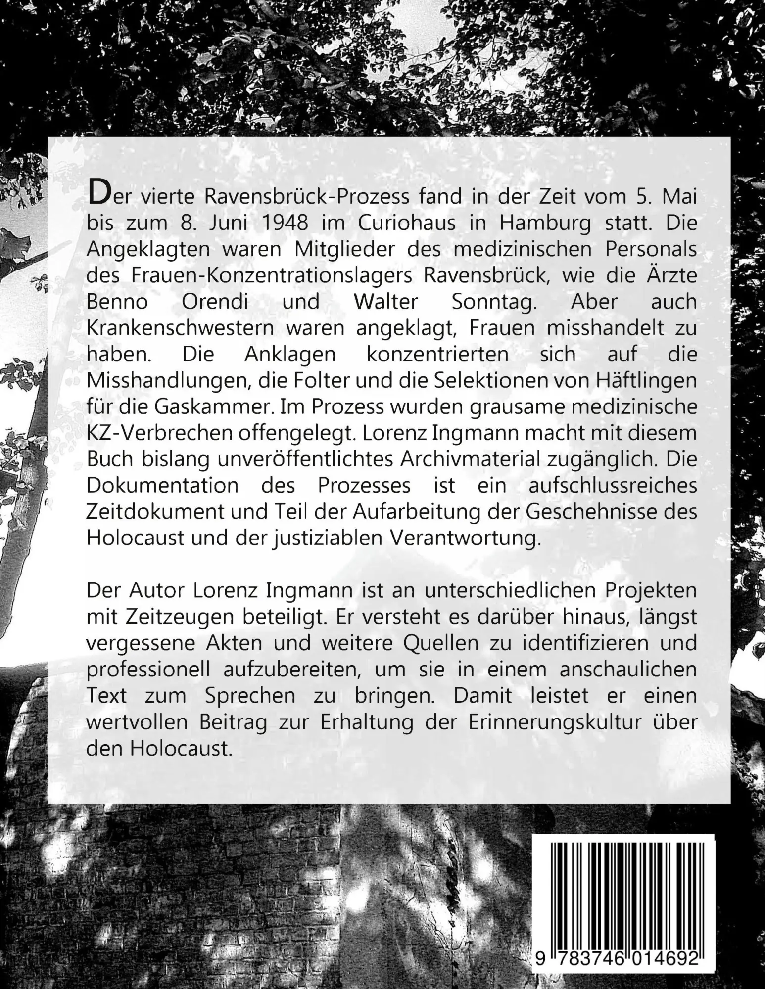 Rückseite: 9783746014692 | Der vierte Ravensbrück-Prozess 1948 in Hamburg - eine Dokumentation