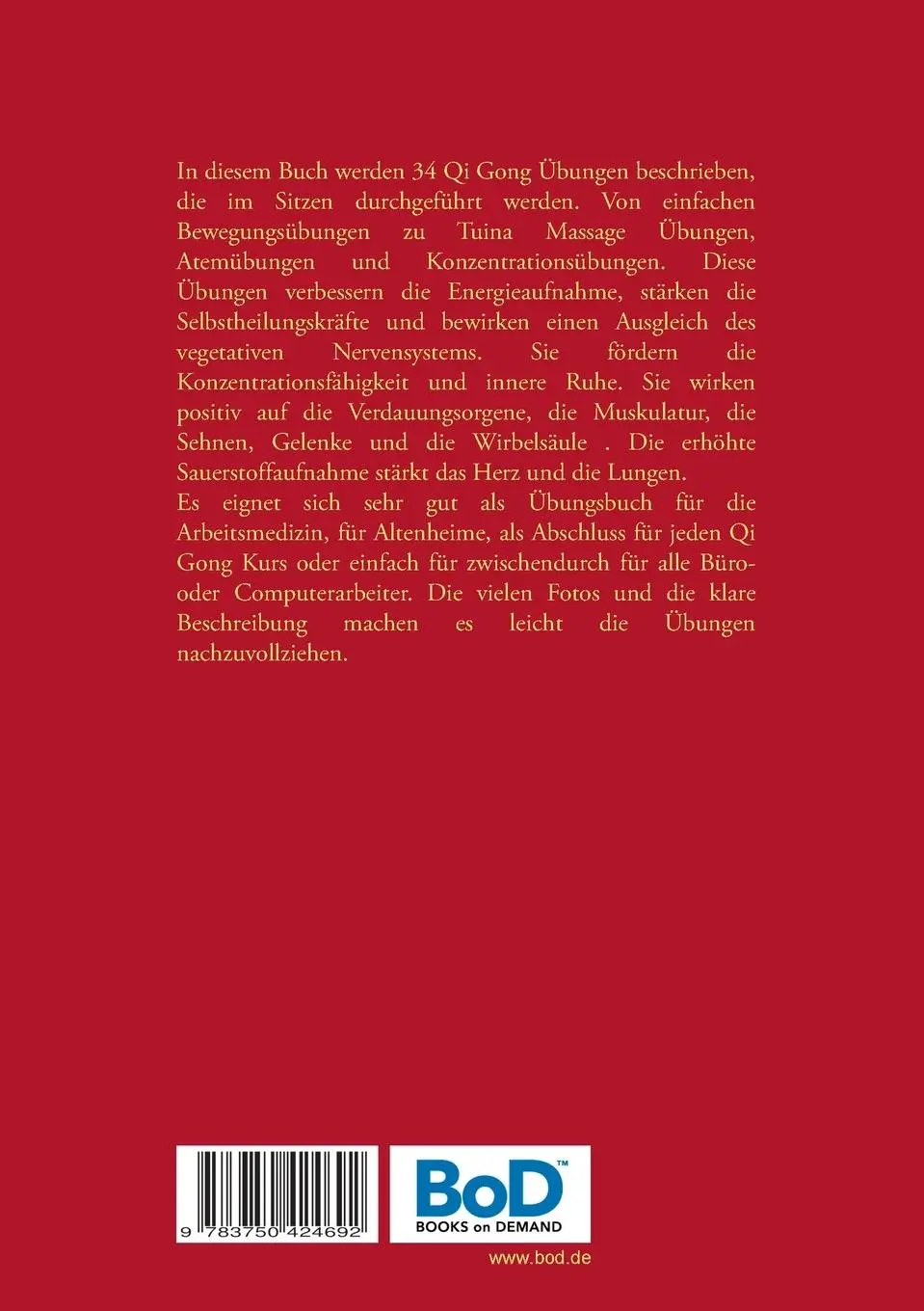 Rückseite: 9783750424692 | Qi Gong im Sitzen | Hartmut von Czapski | Taschenbuch | 64 S. | 2019