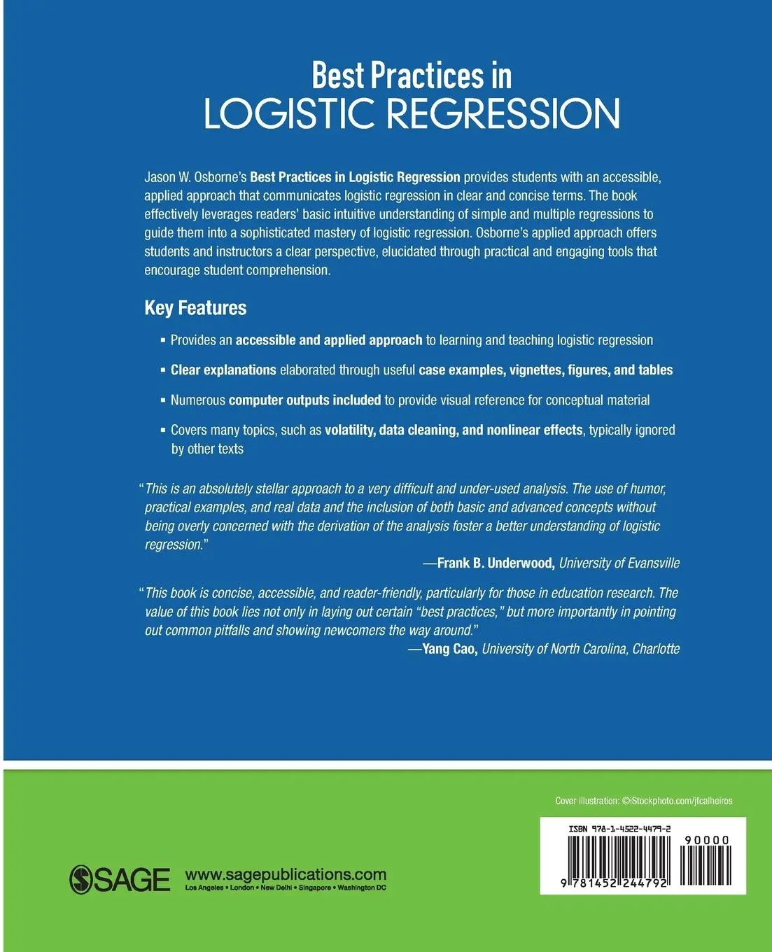 Rückseite: 9781452244792 | Best Practices in Logistic Regression | Jason W. Osborne | Taschenbuch