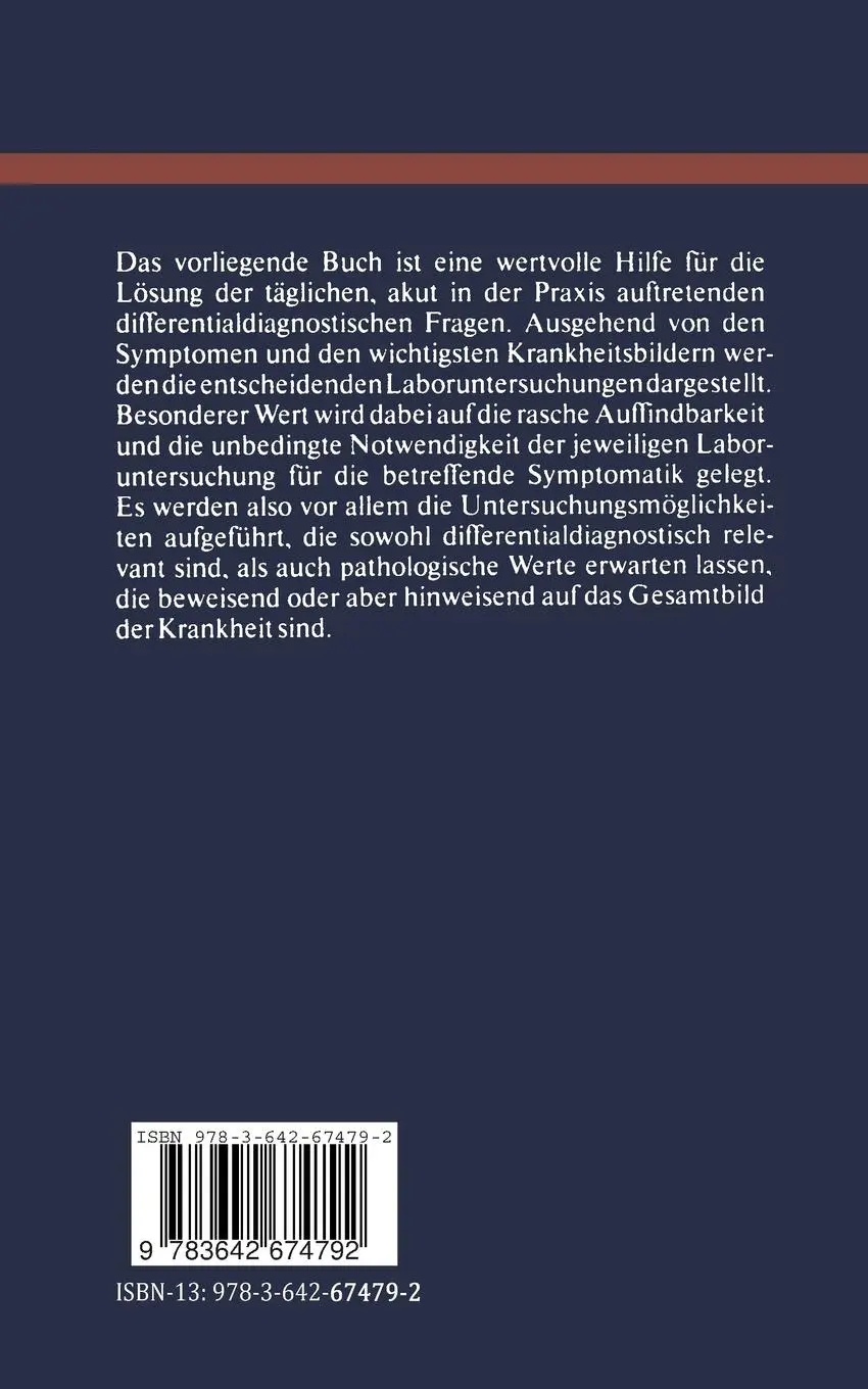 Rückseite: 9783642674792 | Laboruntersuchungen nach Symptomen und Krankheiten | Scheurer (u. a.)