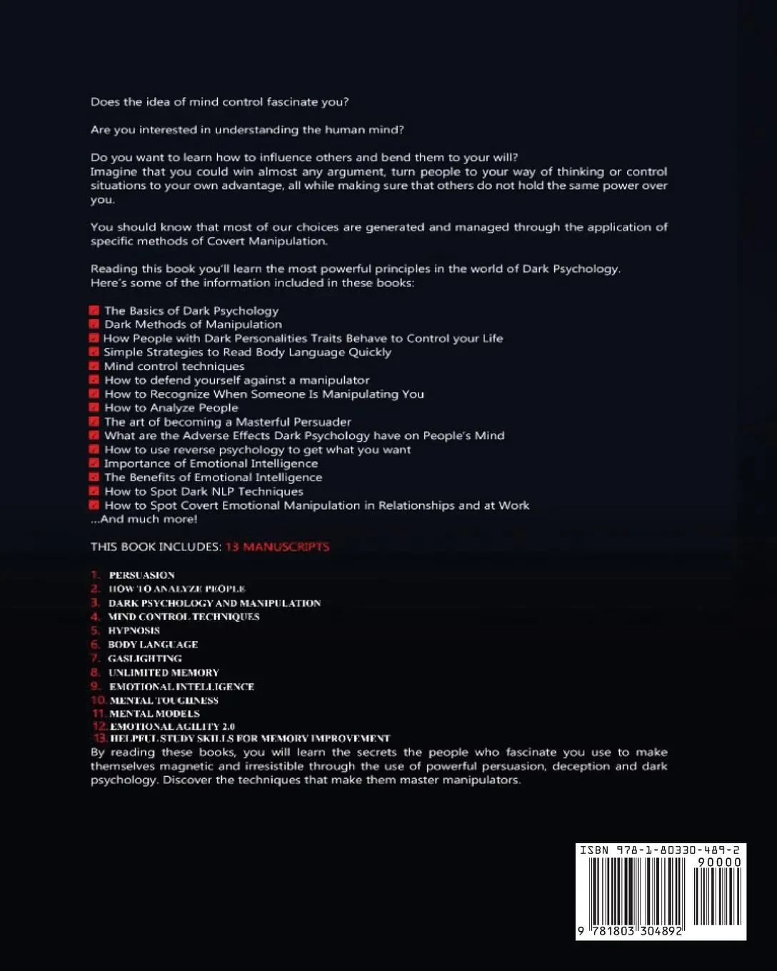 Rückseite: 9781803304892 | Dark Psychology and Manipulation | Robert Daniel Bradberry (u. a.)