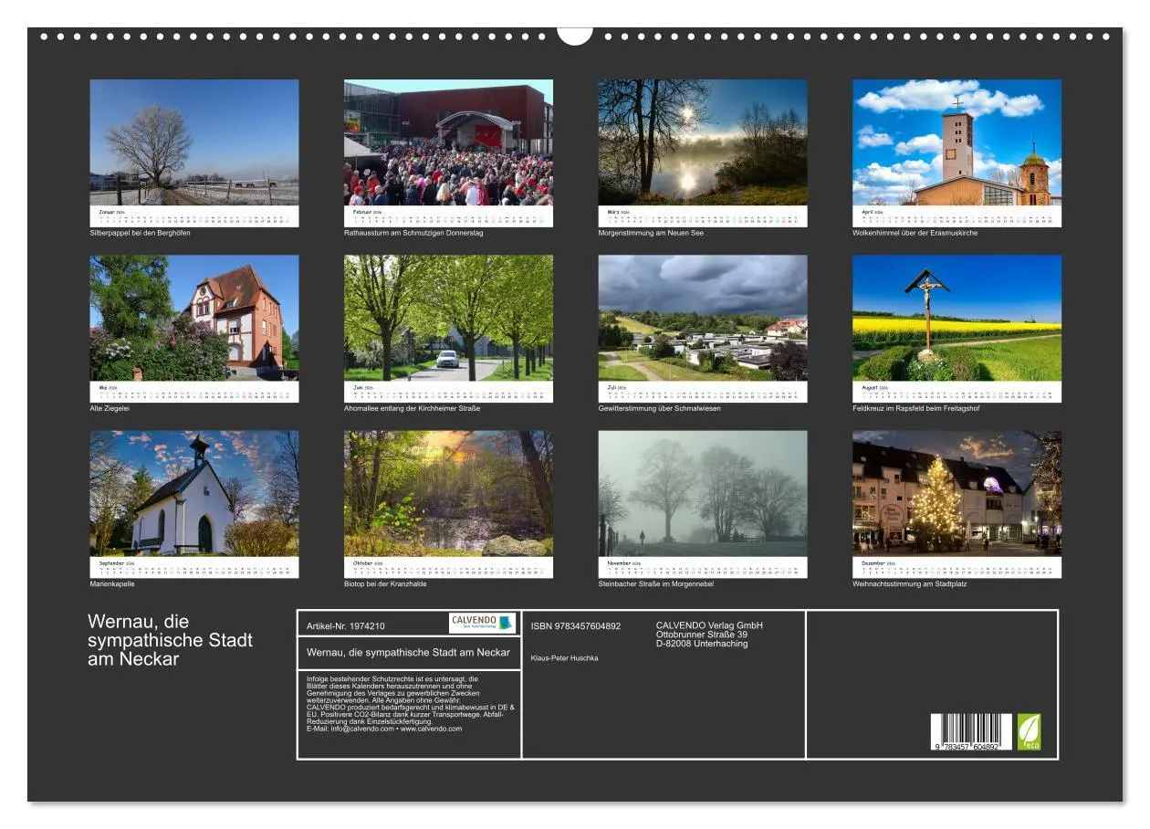 Bild: 9783457604892 | Wernau, die sympathische Stadt am Neckar (Wandkalender 2026 DIN A2...