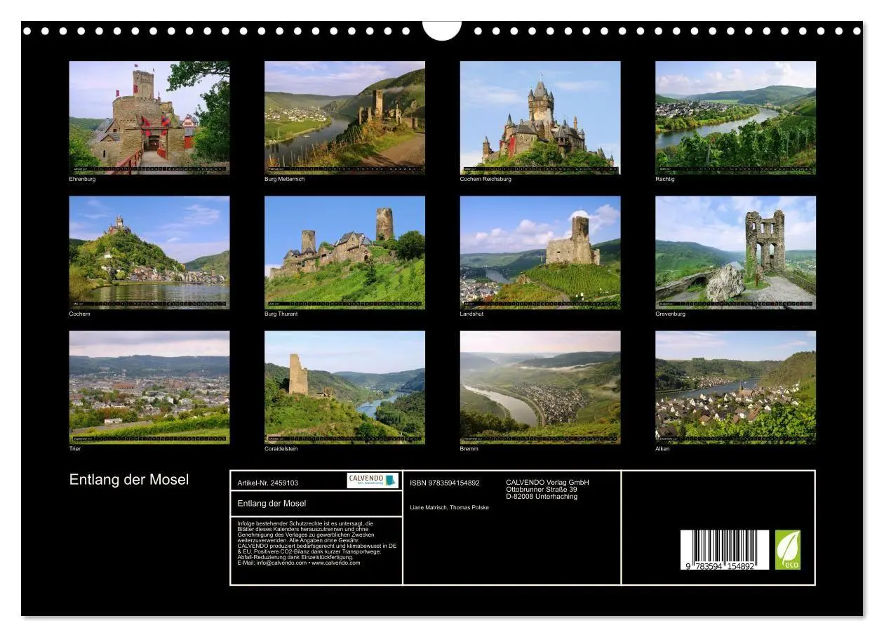 Bild: 9783594154892 | Entlang der Mosel (Wandkalender 2027 DIN A3 quer), CALVENDO...