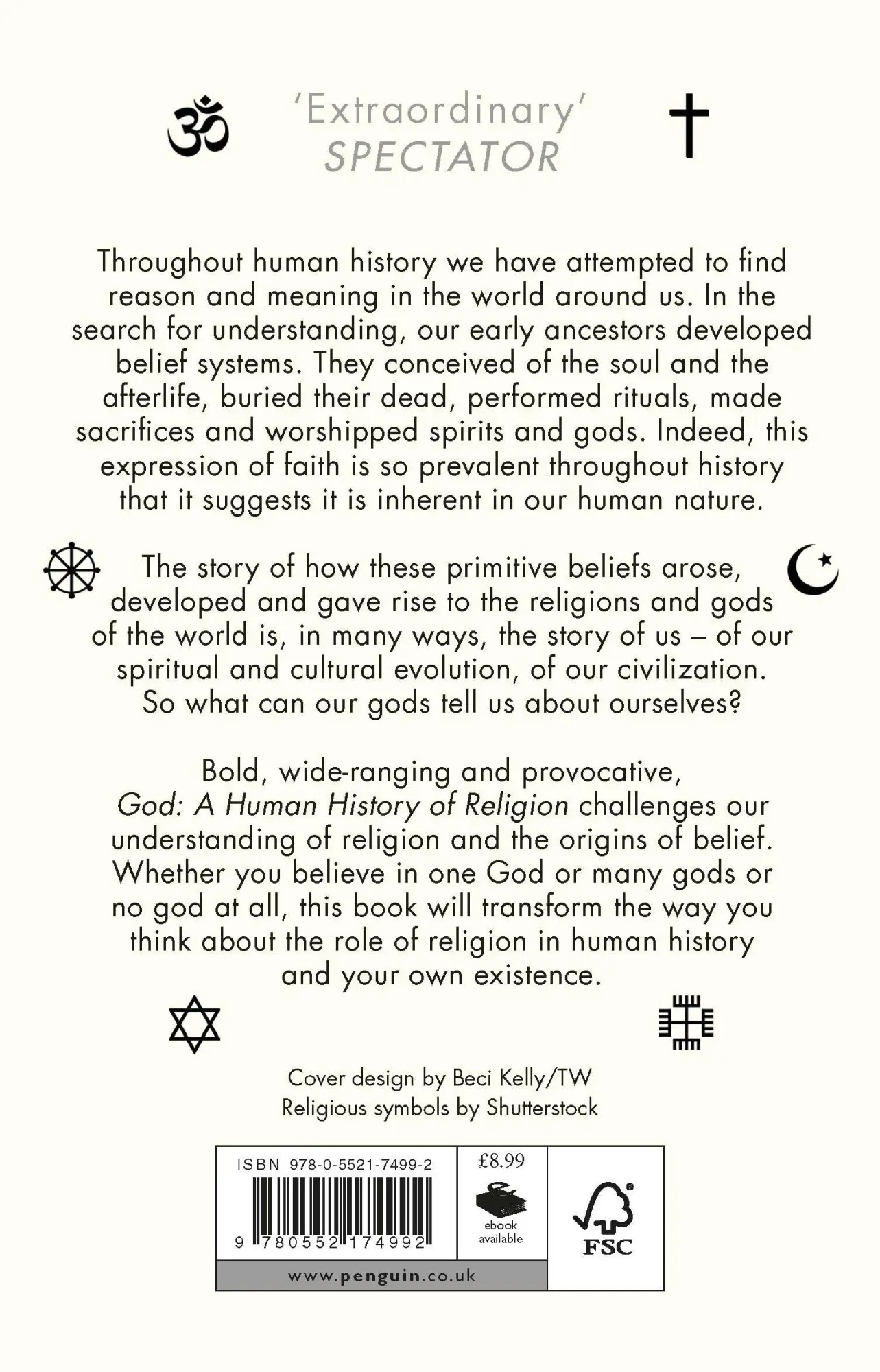 Rückseite: 9780552174992 | God | A Human History of Religion | Reza Aslan | Taschenbuch | 299 S.