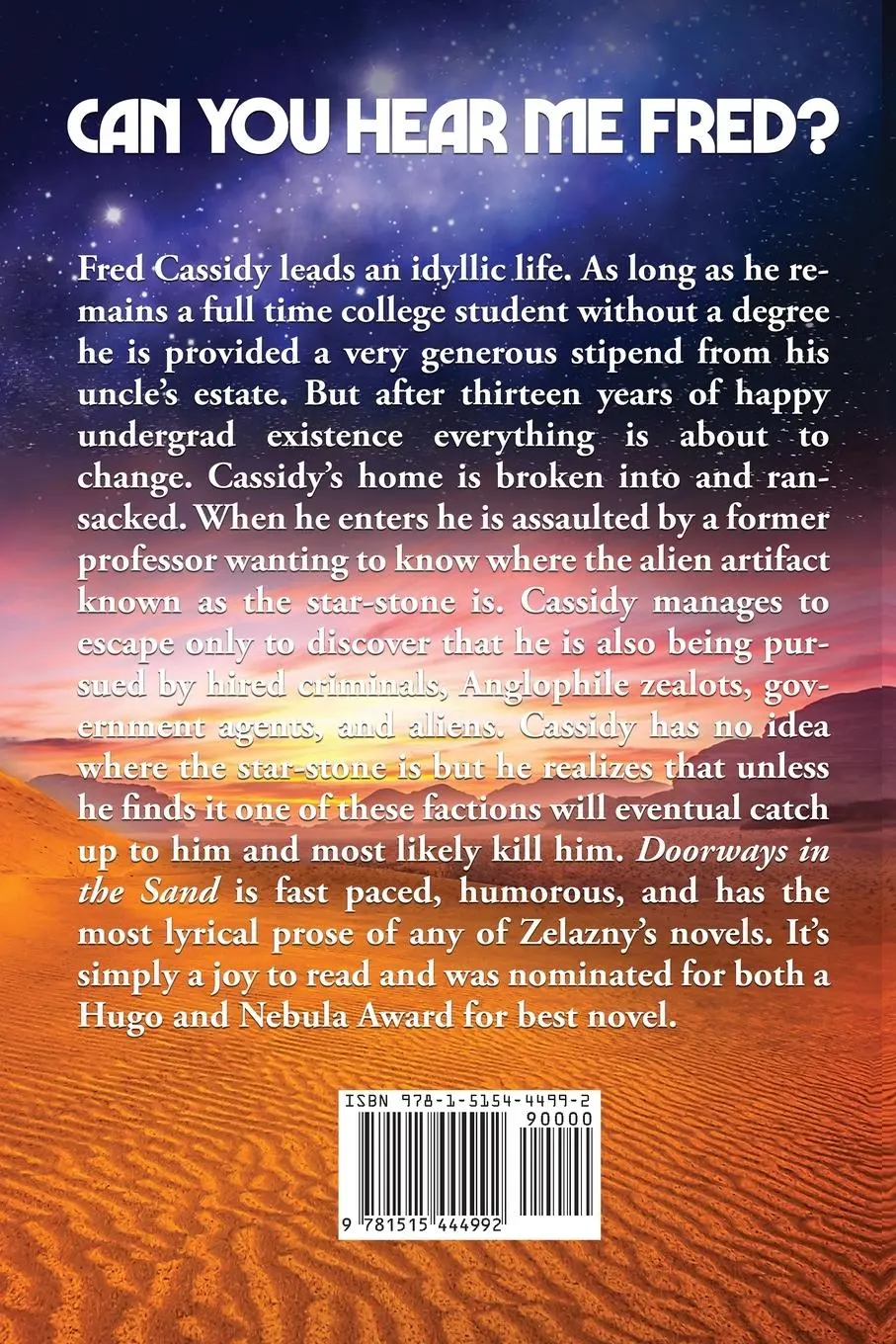 Rückseite: 9781515444992 | Doorways in the Sand | Roger Zelazny | Taschenbuch | Englisch | 2020
