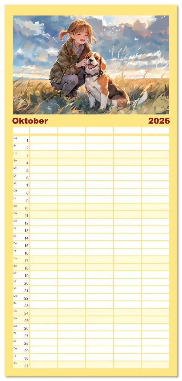 Bild: 9783516614992 | Familienplaner 2026 - Anime-Freunde - Terminplaner mit niedlichen...