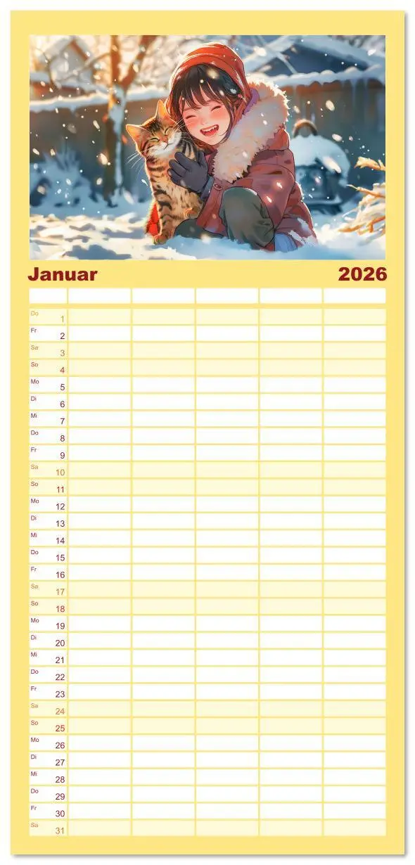 Bild: 9783516614992 | Familienplaner 2026 - Anime-Freunde - Terminplaner mit niedlichen...