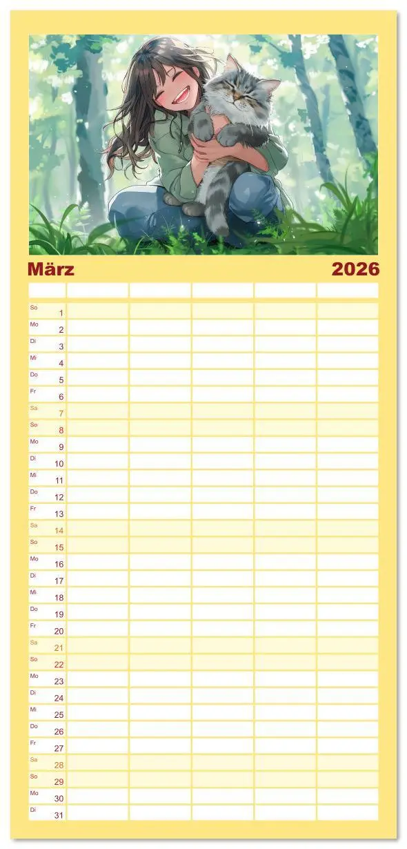 Bild: 9783516614992 | Familienplaner 2026 - Anime-Freunde - Terminplaner mit niedlichen...