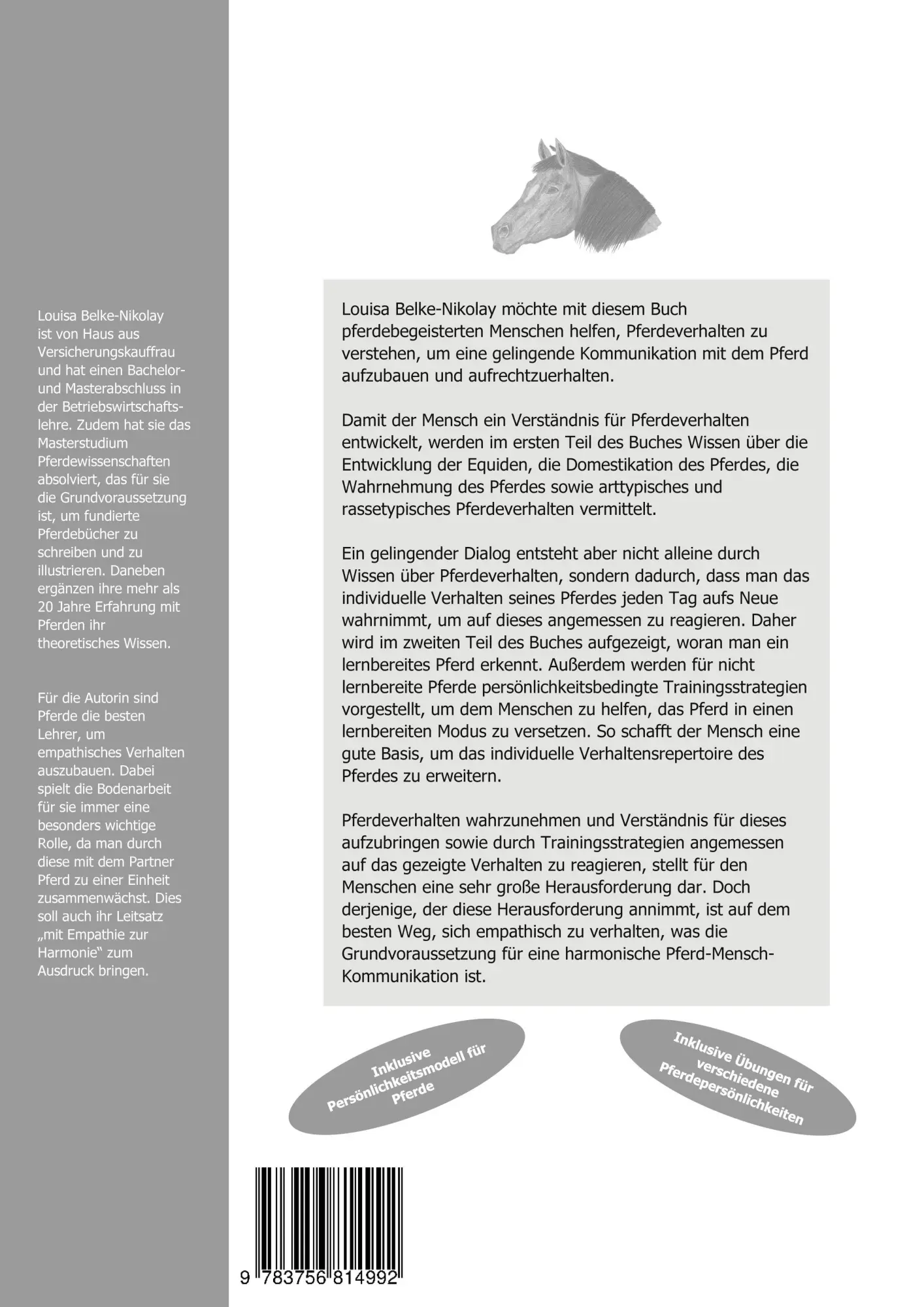 Rückseite: 9783756814992 | Pferdeverhalten verstehen | Mit Empathie zur Harmonie | Belke-Nikolay