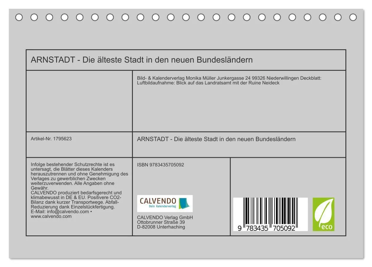 Bild: 9783435705092 | ARNSTADT - Die älteste Stadt in den neuen Bundesländern...