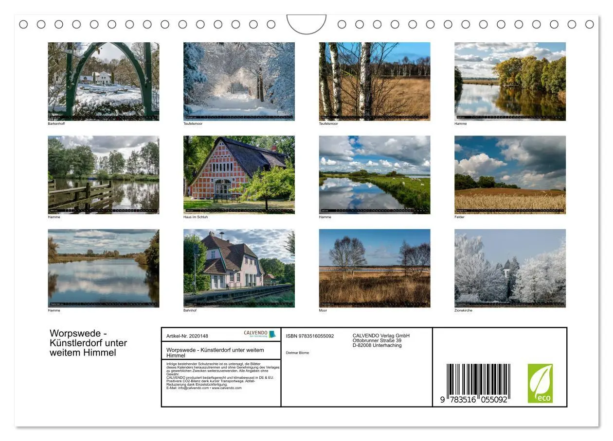 Bild: 9783516055092 | Worpswede - Künstlerdorf unter weitem Himmel (Wandkalender 2026 DIN...