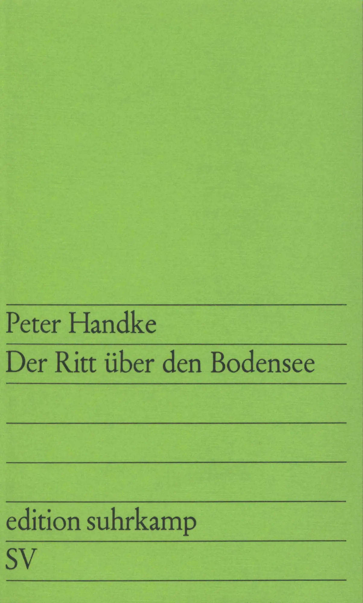 Cover: 9783518105092 | Der Ritt über den Bodensee | Peter Handke | Taschenbuch | 102 S.
