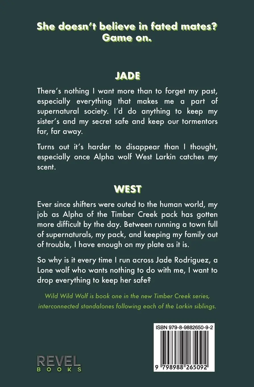 Rückseite: 9798988265092 | Wild Wild Wolf | A Small Town Paranormal Romance (Timber Creek #1)