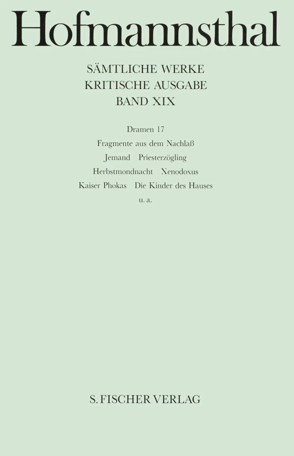Cover: 9783107315192 | Dramen 17 | Hugo von Hofmannsthal | Buch | 508 S. | Deutsch | 1994