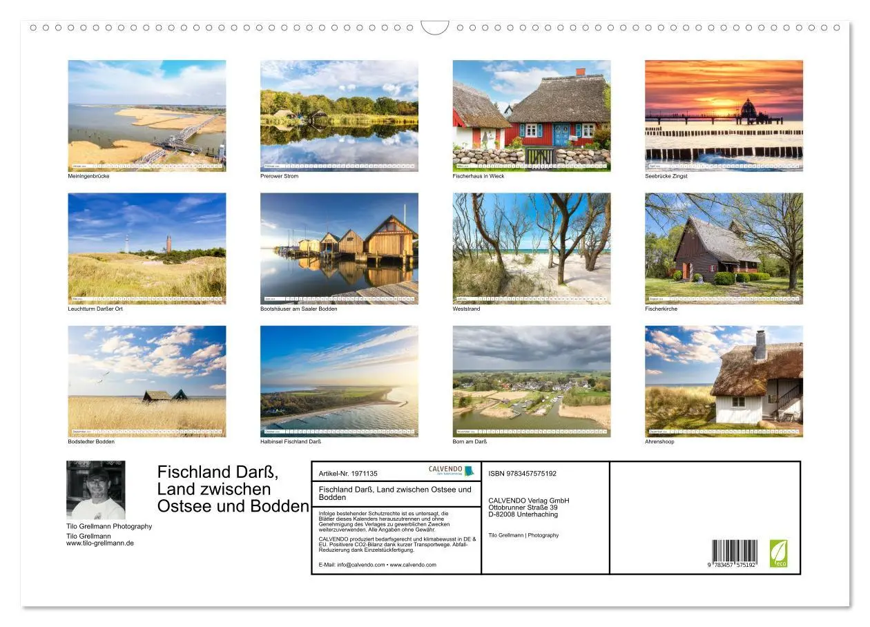 Bild: 9783457575192 | Fischland Darß, Land zwischen Ostsee und Bodden (Wandkalender 2026...