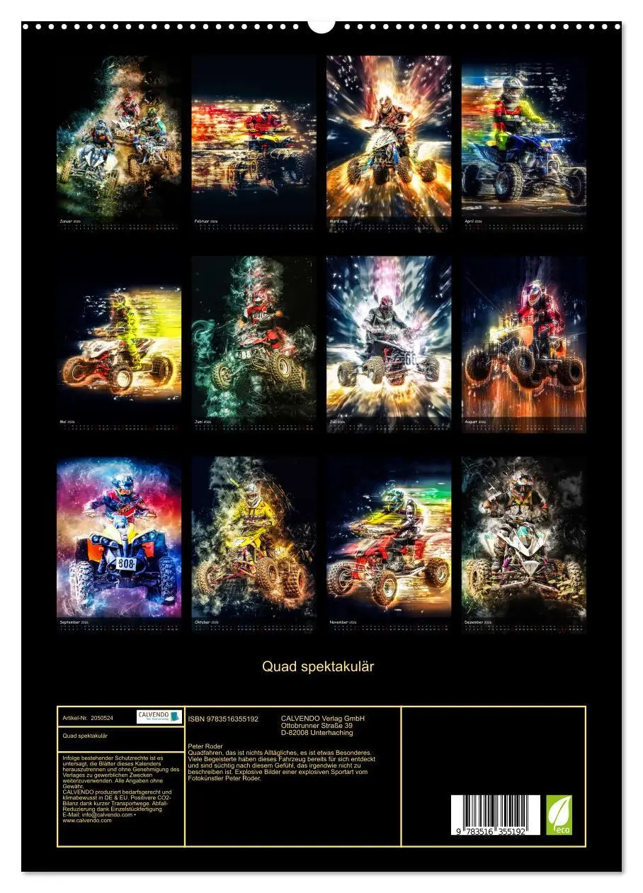 Bild: 9783516355192 | Quad spektakulär (hochwertiger Premium Wandkalender 2026 DIN A2...