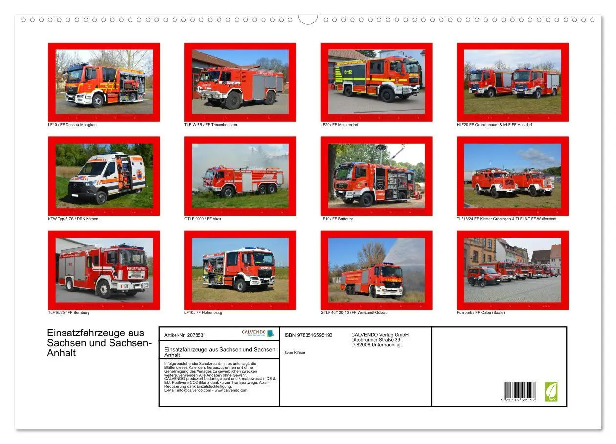 Bild: 9783516595192 | Einsatzfahrzeuge aus Sachsen und Sachsen-Anhalt (Wandkalender 2026...