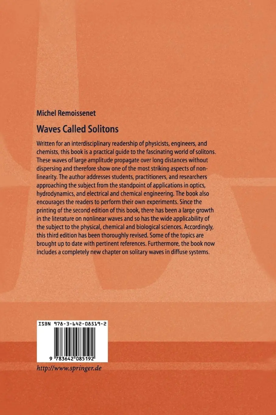 Rückseite: 9783642085192 | Waves Called Solitons | Concepts and Experiments | Michel Remoissenet
