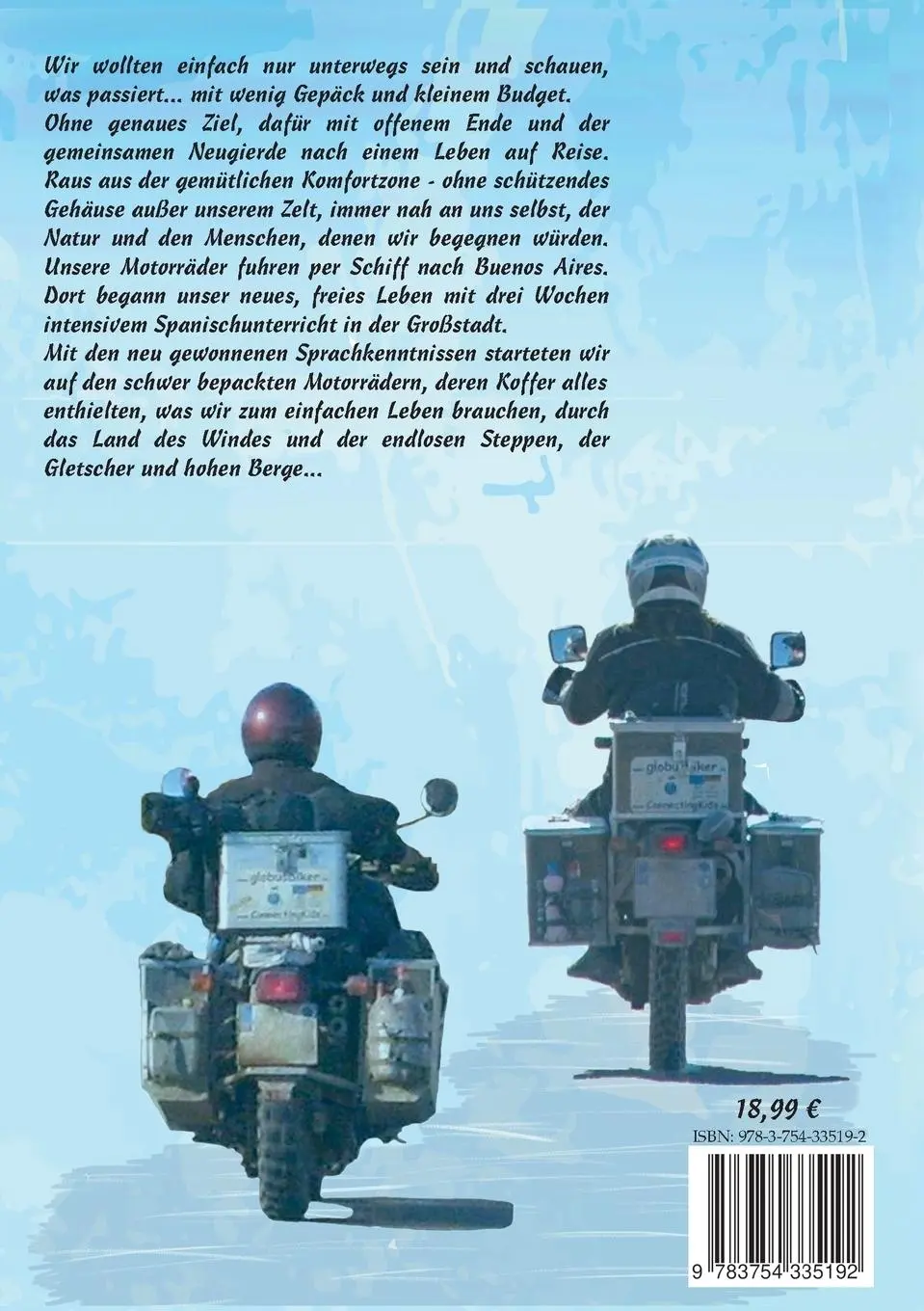 Rückseite: 9783754335192 | Reise leben | über das Unterwegssein mit Zelt und 2x2 Rädern | Buch