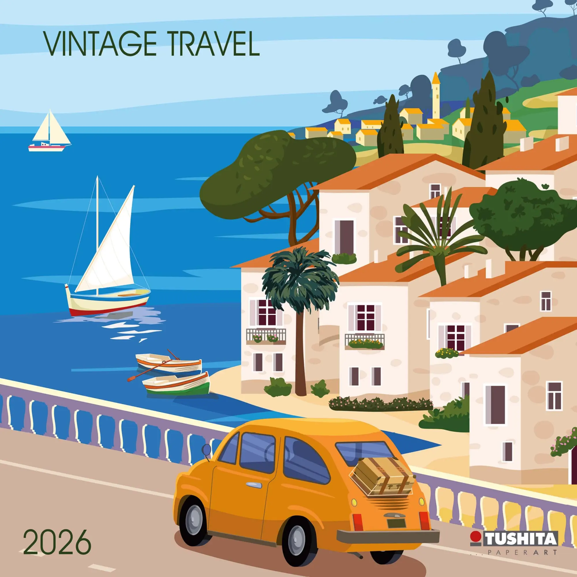 Cover: 9783959295192 | Vintage Travel 2026 | Kalender 2026 | Kalender | 28 S. | Englisch