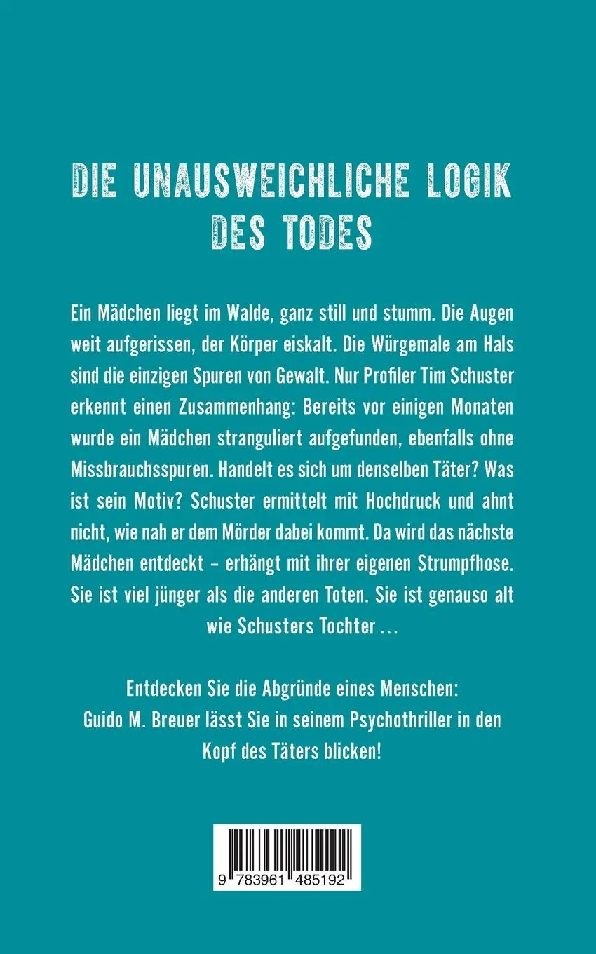 Rückseite: 9783961485192 | Der Schmetterlingsmörder | Psychothriller | Guido M. Breuer | Buch