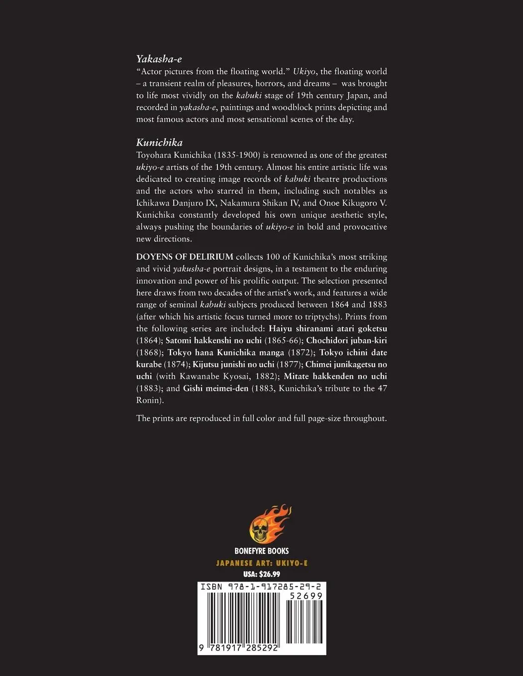 Rückseite: 9781917285292 | DOYENS Of DELIRIUM | 100 Actor Prints From The Floating World | Buch