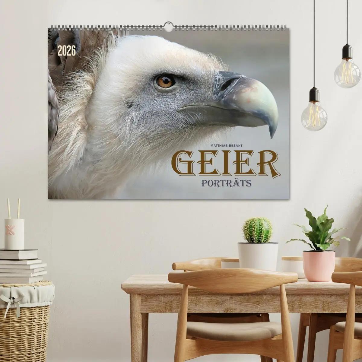 Bild: 9783457635292 | GEIERPORTRÄTS (Wandkalender 2026 DIN A2 quer), CALVENDO Monatskalender