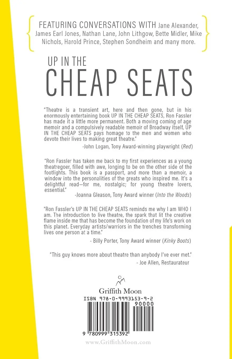 Rückseite: 9780999315392 | Up in the Cheap Seats | A Historical Memoir of Broadway | Ron Fassler