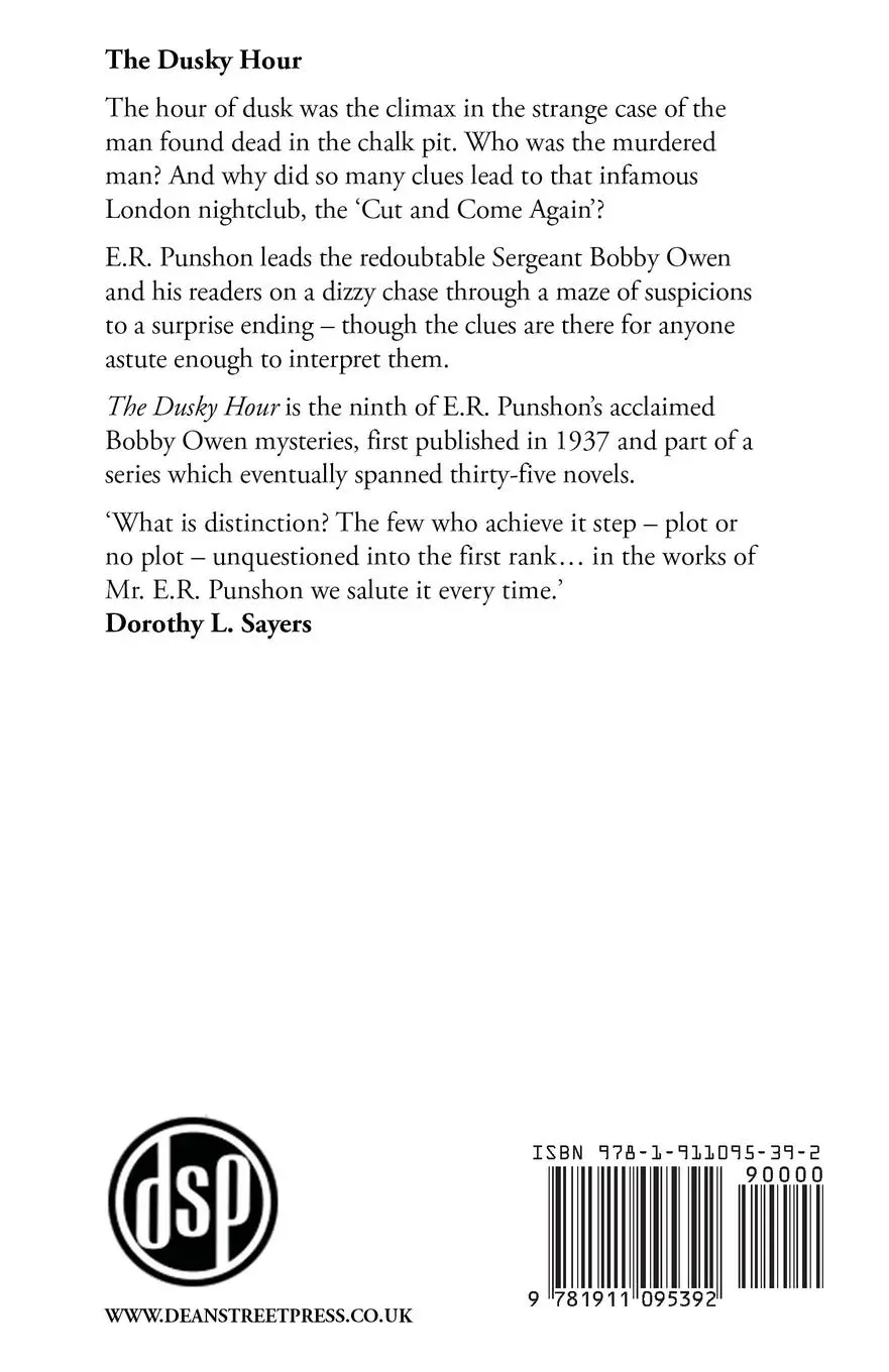 Rückseite: 9781911095392 | The Dusky Hour | E. R. Punshon | Taschenbuch | Englisch | 2015