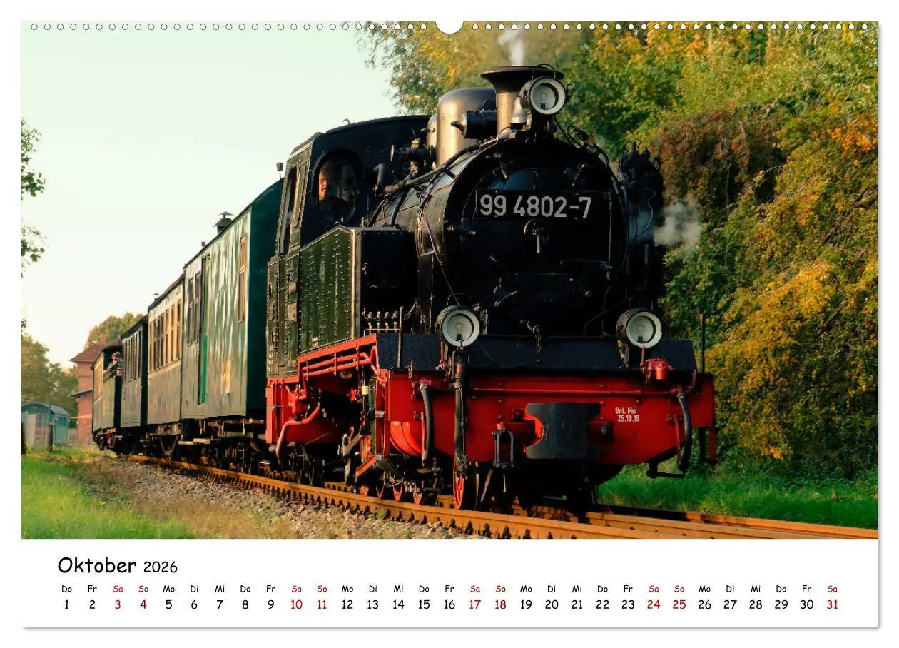 Bild: 9783457555392 | Rügens "rasender Roland" (Wandkalender 2026 DIN A2 quer), CALVENDO...